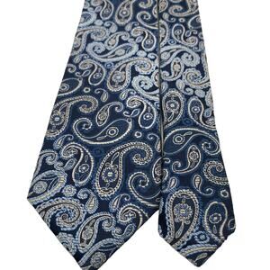 Joseph Abboud Paisley Multicolor Blue 100% Silk Neck Tie 61"L x 3"W